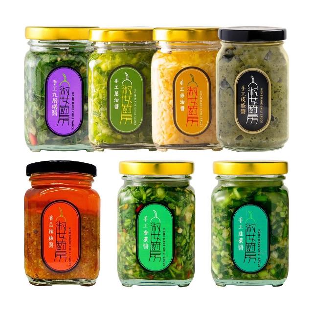 【淑女廚房】香菜醬 韭菜花生醬 蔥油醬 蒜油醬 九層塔醬 花椒皮蛋醬(任選4罐)