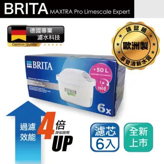 【BRITA】德國製 MAXTRA Pro Limescale Expert 去水垢濾芯6入(歐規平輸/增強去水垢50％)