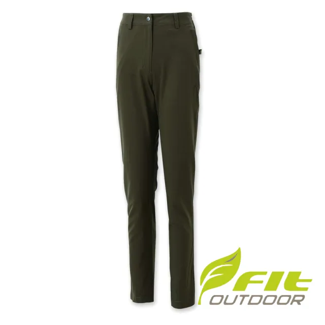 【Fit 維特】女-吸排抗UV機能長褲-卡其 KS2802-94(長褲/機能長褲/防曬/戶外/褲子)