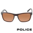 【POLICE】義大利質感霧面框造型太陽眼鏡(深咖-POS1859-AQHP)