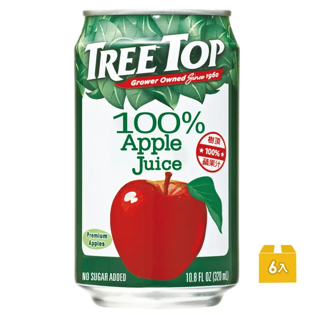 【Tree Top】樹頂100%蘋果汁320ml*6