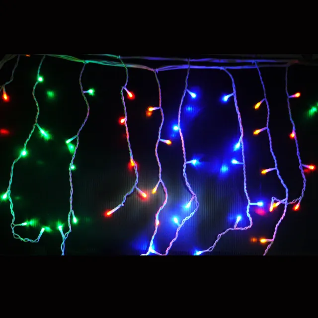 【聖誕裝飾特賣】聖誕燈裝飾燈LED燈100燈冰條燈-四彩光(附控制器跳機)/