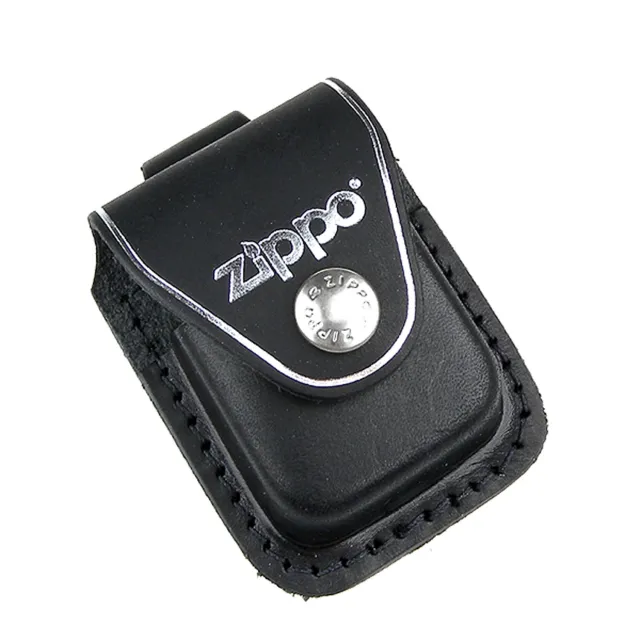 【ZIPPO】金屬扣式-打火機皮套(黑色款)