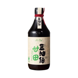 【豆油伯醬油】甘田醬油500ml(在地農民契作非基改黃豆/黑豆/小麥。台灣製造)