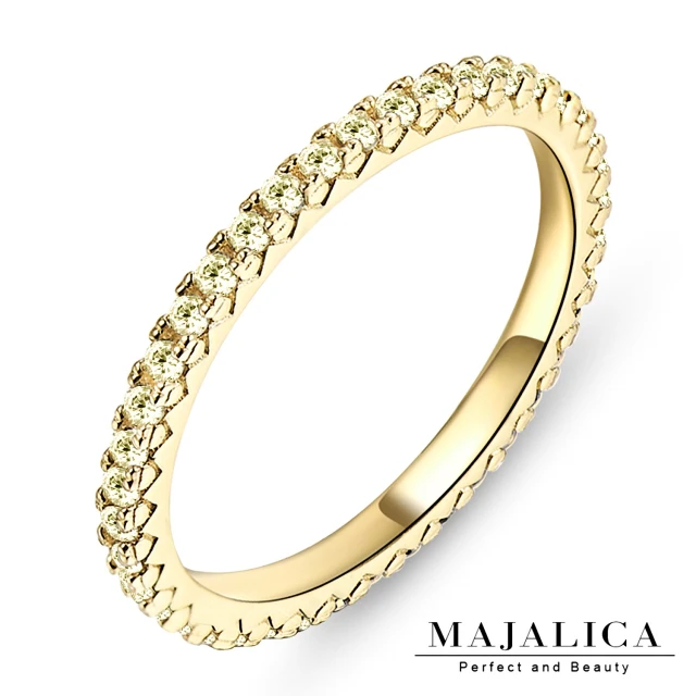 【Majalica】925純銀戒指女戒 線戒尾戒 金色款 單個價格 PR04003-2(B款)