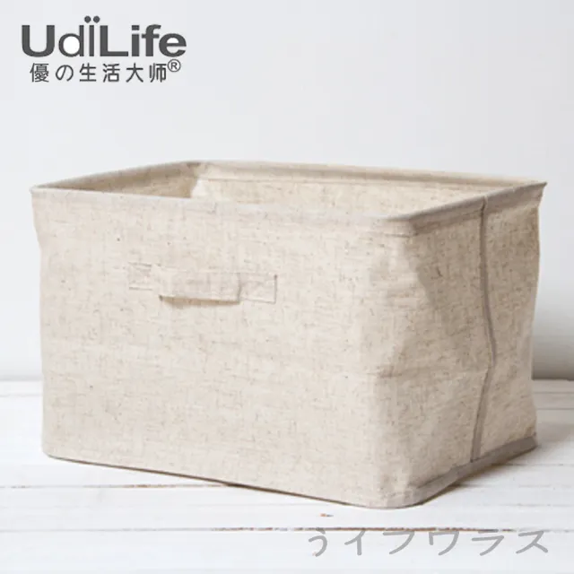 Udilife 森 棉麻收納盒 大 3入組 Momo購物網