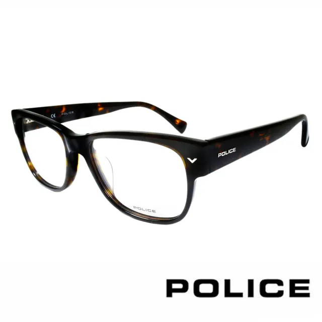 【POLICE】義大利警察都會款個性型男眼鏡(POV1765M0722 -豹紋)