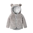 【Baby童衣】任選 baby外套 小熊造型絨毛外套 嬰兒外套 男寶寶 女寶寶外套 70006(麻灰)