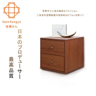 【Sato】Hako有故事的風格-二抽櫃(復古胡桃木紋)