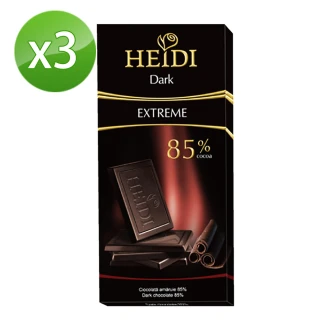 【瑞士赫蒂】85%黑巧克力80g(3入組)