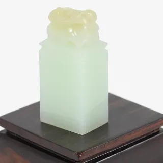 【金玉滿堂】頂級天然和闐白玉玉璽