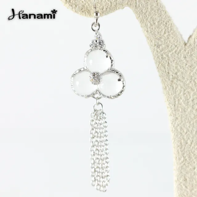 【Hanami】華麗浪漫天然冰種水沫玉耳環