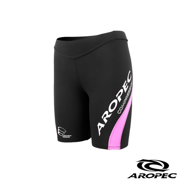 【AROPEC】Compression Shorts Ⅱ 女款運動機能短褲(黑/紫)
