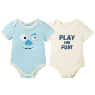 【baby童衣】任選 嬰兒短袖連身包屁衣 2件組 42111(淡藍兩件組)