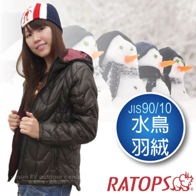 瑞多仕-RATOPS 女20丹超輕羽絨衣.羽絨外套.保暖外套.雪衣(RAD360 深咖啡色/暗紅色)