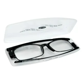 【KEL MODE】瑞士進口 EMS-TR90輕量彈性摺疊鏡框-老花眼鏡(紅/黑)