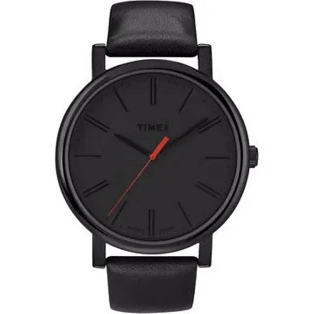 【TIMEX】天美時 復刻系列絕佳工藝時尚手錶(黑x橘紅 TXT2N794)