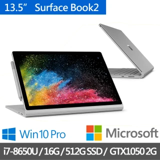 【Microsoft微軟】Surface Book2 13吋觸控平板筆電(i7-8650U/16G/512G SSD/GTX1050/W10Pro)