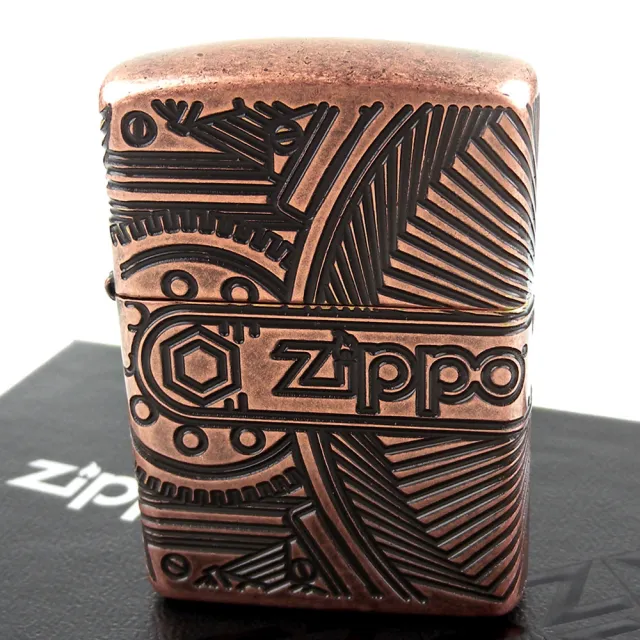【Zippo】美系-Steampunk-蒸汽龐克齒輪圖案打火機(ARMOR裝甲)