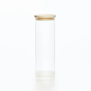 【TZULAi】大容量 玻璃密封罐1900ML_白稻穗