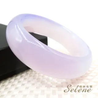 【Selene】冰透浪漫紫玉髓寬版手鐲(限量特價商品)