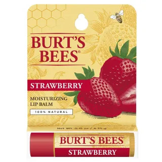 【BURT’S BEES】草莓護唇膏2入(護唇膏)