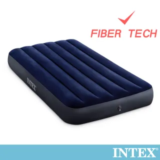 【INTEX】經典單人加大_新款FIBER TECH_充氣床墊-寬99cm(64757)