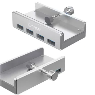 IS4PU 鋁合金四孔USB 3.0 HUB擴充桌夾