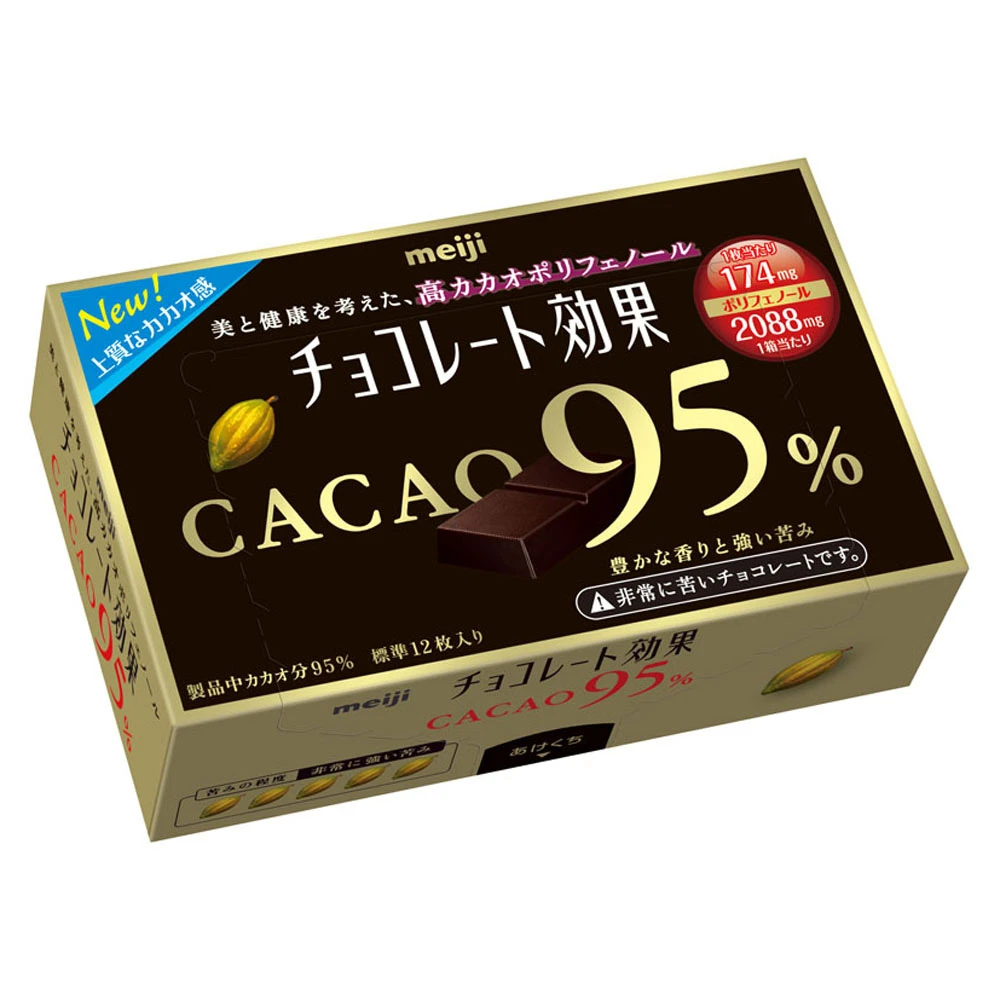 【Meiji 明治】CACAO95%黑巧克力 盒裝60g(巧克力)