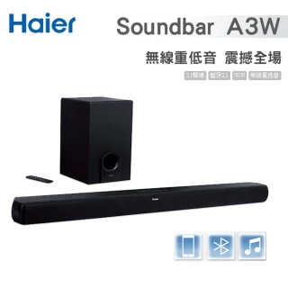 【Haier 海爾】藍牙無線Soundbar+無線重低音喇叭 A3W(A3W)
