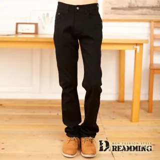【Dreamming】率性簡約素面伸縮小直筒休閒長褲(共二色)