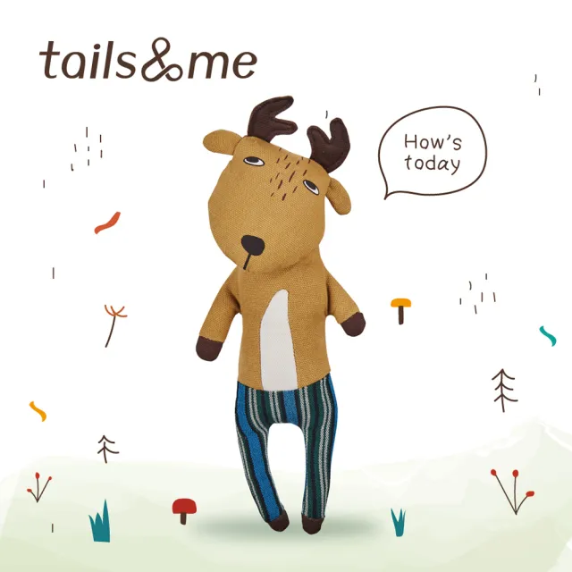 【tails&me 尾巴與我】填充玩具 麋鹿艾迪(減低孤單及問題行為)
