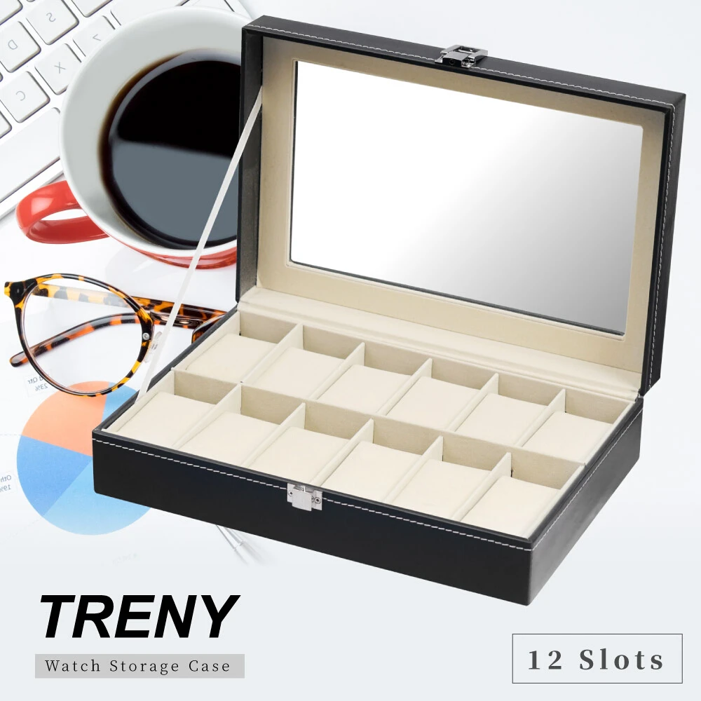 【TRENY】12位 手錶收納盒 - 經典皮革(錶盒)