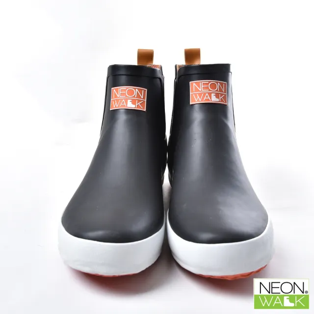 【Neon Walk 尼沃】男款短筒休閒雨靴-黑色(雨鞋 雨靴 長筒雨靴 中筒靴 高筒靴 neonwalk)