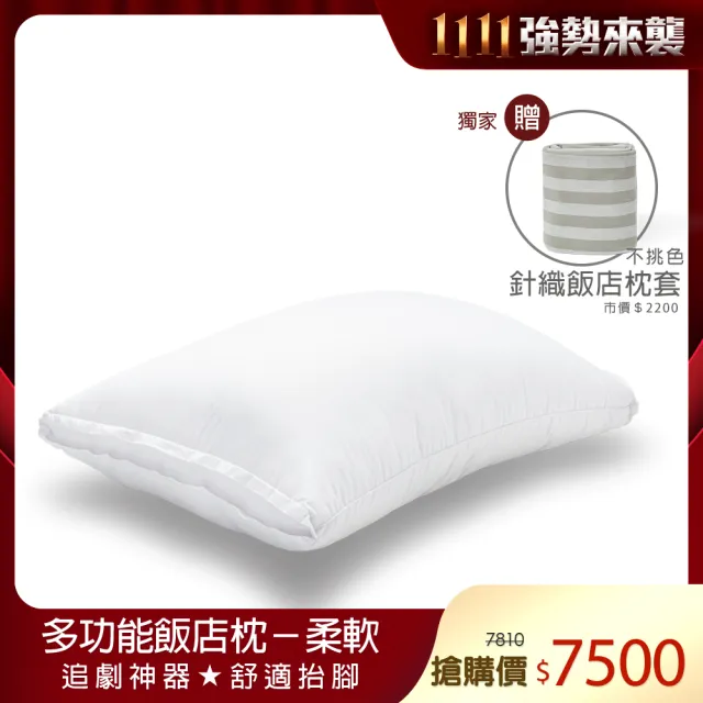 【Dpillow】抗菌防蹣飯店枕頭-柔軟(奈米氧化鋅纖維)/