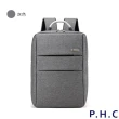 【PHC】休閒商務風實用雙肩後背包(黑色 / 灰色 / 深藍色)