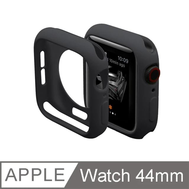 【JPB】Apple Watch 44mm TPU 防摔邊框矽膠保護套-黑