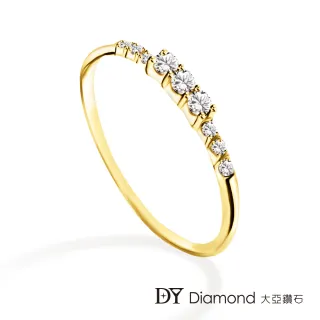 【DY Diamond 大亞鑽石】L.Y.A輕珠寶 18黃K金 經典 鑽石線戒