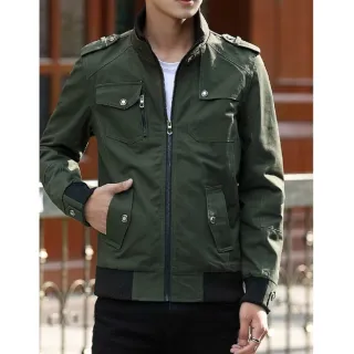 【NBL】J0294韓版修身立領夾克外套(純棉水洗修身立領外套)