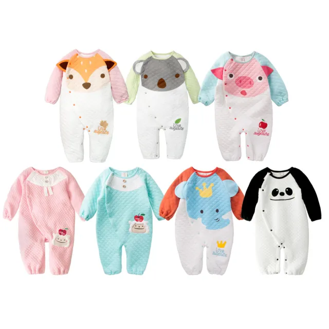 【BABY童衣】任選 可愛動物造型空氣棉長袖連身衣37043(無尾熊)