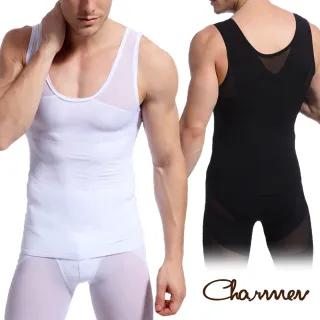 【Charmen】塑身衣 高機能強塑腰腹版背心 男性塑身衣(2色任選)