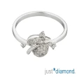 【Just Diamond】18K金鑽石戒指-翩然飛揚(尾戒)