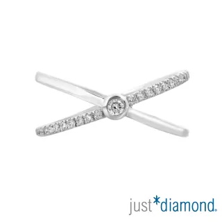 【Just Diamond】18K金鑽石戒指-愛•焦點