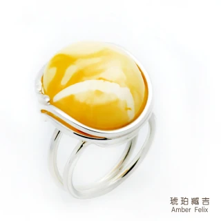 【Amber Felix】琥珀臧吉深情蜜蠟戒11.0g(琥珀協會認證)