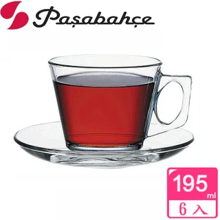 【Pasabahce】精緻造型咖啡杯盤(六套組)