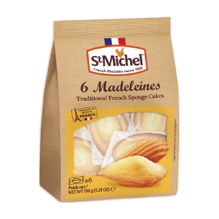 【St.Michel】瑪德蓮蛋糕 蛋奶素 25g*6(法國百年知名品牌)