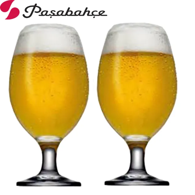 【Pasabahce】高腳啤酒杯水杯400cc(2入組)/