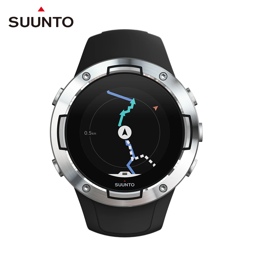 【SUUNTO】Suunto 5 堅固輕巧質精、絕佳電池續航力的多項目運動GPS腕錶(精鋼黑)