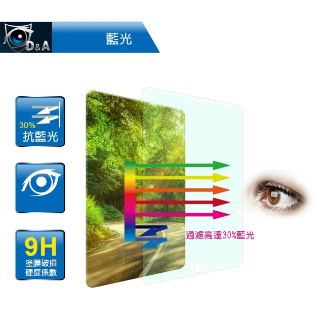 D&A APPLE iPad Pro 12.9吋/2018版 日本9H抗藍光疏油疏水增豔螢幕貼
