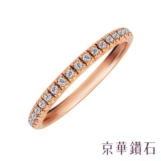 【Emperor Diamond 京華鑽石】鑽石戒指 18K玫瑰金 celebration 0.13克拉(線戒)